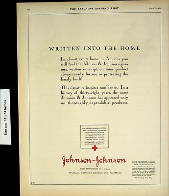 1924 Johnson & Johnson Health First Aid Travel Kit Vintage Print Ad 4215
