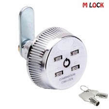 Combi-Cam 7802S Serratura per armadio a combinazione 4 quadranti con cilindro 5/8" e chiavi KD