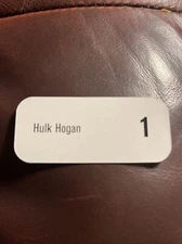 The Name Game Celebrity Guessing Game Card.  Hulk Hogan