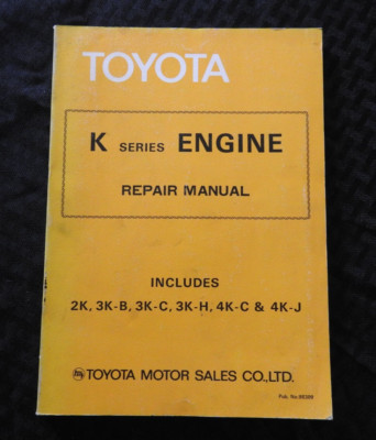 1978-1979 Toyota 1000 Starlet Corolla Lite-Ace ''K-SERIES ENGINE'' Repair Manual