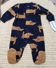 NWT Carter's Baby Boys Microfleece Sleep and Play 3 months