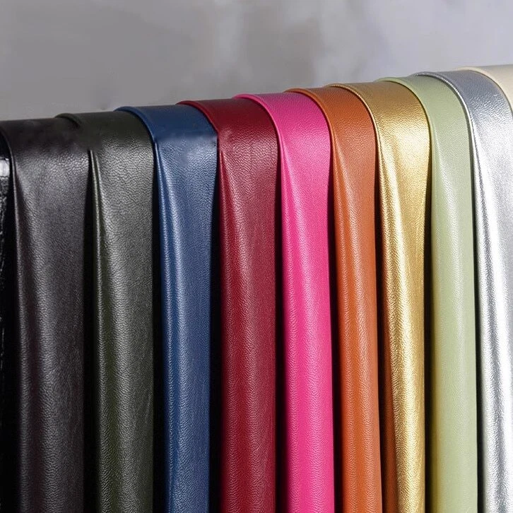 140CM Matte Glossy Faux Leather Fabric Soft Imitation Sheepskin Fabrics Sewing - Image 2 of 4