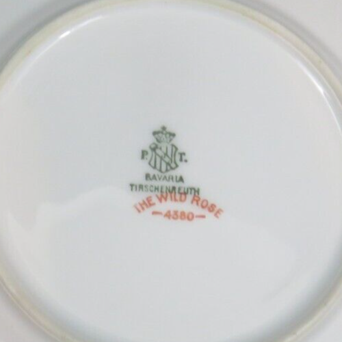 VTG. Tirschenreuth 9-1/2" Dinner Plate Bavaria Germany The Wild Rose 4380 - Picture 9 of 9