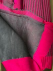 New FabIndia Style  Handloom Linen Saree sari designer Navy Blue Fuschia 7 Yds — photo 4