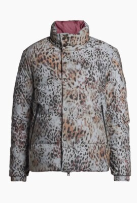 モンクレールJAU GIUBBOTTOナイロンジャケット レオパード柄 1 Women's MONCLER Gamme Rouge Quilted Down Puffer Jacket RARE