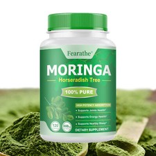 120 Capsules Moringa Oleifera Leaf Powder 800mg - Organic Herbal Extract