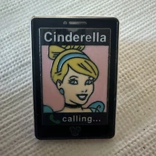 Disney Trading Pin  Cinderella Princess Hidden Mickey Mobile Cell Phone Calling