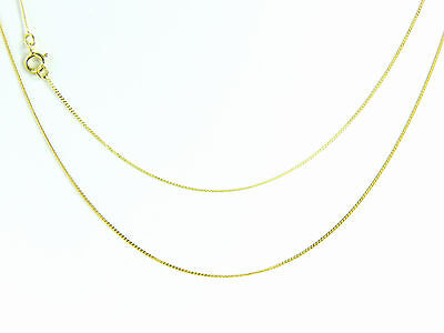 9ct Yellow Gold Diamond Cut Curb Chain 16" 18" & 20"