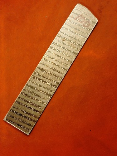 ALABAMA DAMASCUS STEEL BILLET BLANK,BLADE, KNIFE MAKING SUPPLIES - .100" Thick - Picture 2 of 3