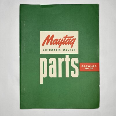 Vintage 1954 Maytag Parts Catalog No. 3E Automatic Washer
