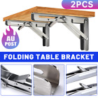 <!--F#f_0-->2x Stainless Steel Folding Table Bracket Shelf Bench 150kg Load Heavy Duty 8-20