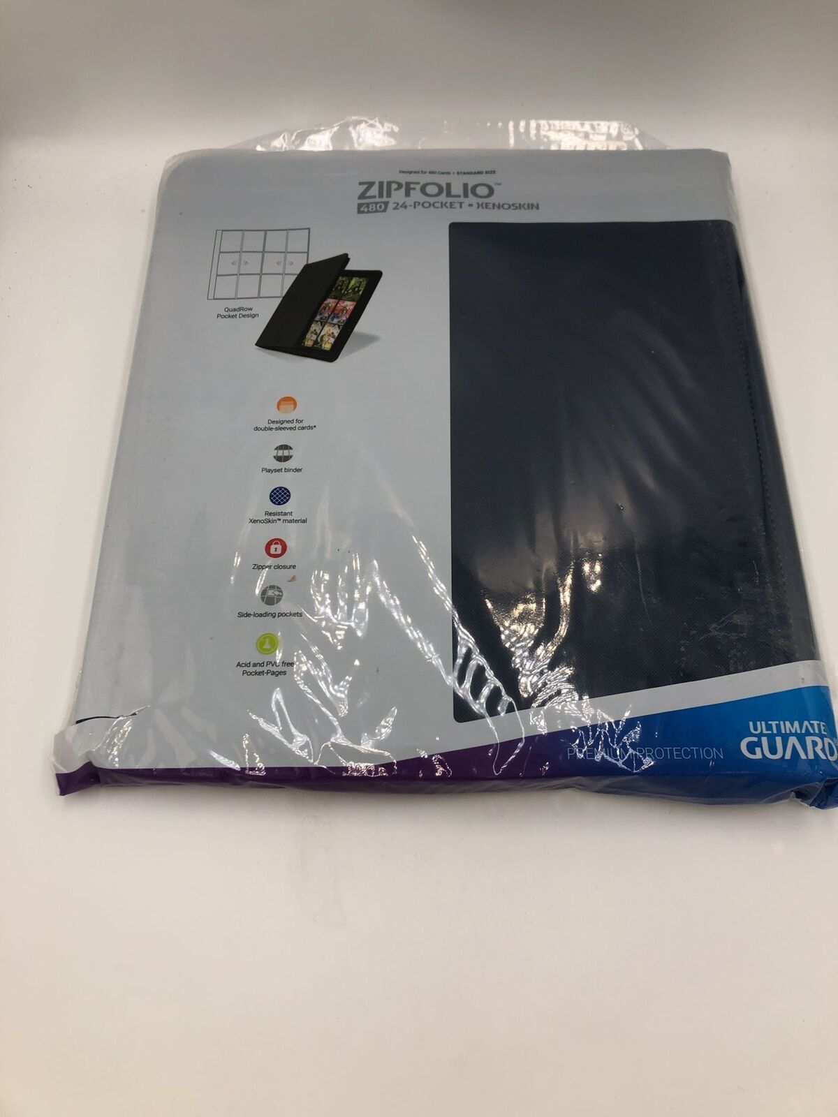Ultimate Guard 12 tasche QuadRow ZipFolio XenoSkin blu scuro