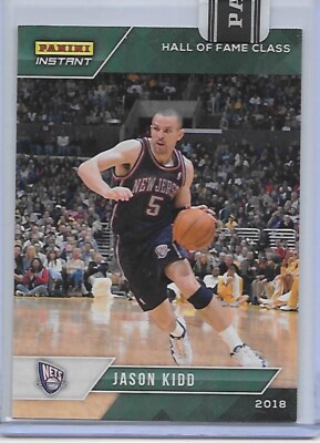 2017-18 Panini Instant JASON KIDD Hall of Fame NJ Nets GREEN 5/10 JERSEY #ED