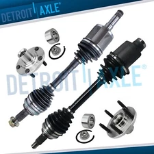 AWD Front Wheel Bearing Hubs CV Axle Shaft for 2007 - 2010 Ford Edge Lincoln MKX