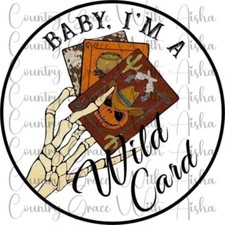 Sublimation Transfer Print Wild Card Ready to Press Heat Transfer