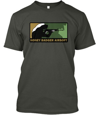 Honey Badger Airsoft Tee T-Shirt Made in the USA Size S to 5XL