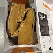 Timberland Boys 6 In Premium Waterproof Boots Lace Up Wheat Nubuck. Size 5. NIB