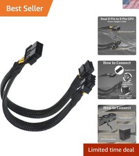 Durable 8-Pin PCIe Power Cable with 6 2 Connector for High-Performance GPUs