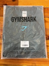 Gymshark Onyx 5.0 Seamless T-Shirt - Black/Brand Blue - Size Large - NEW IN HAND