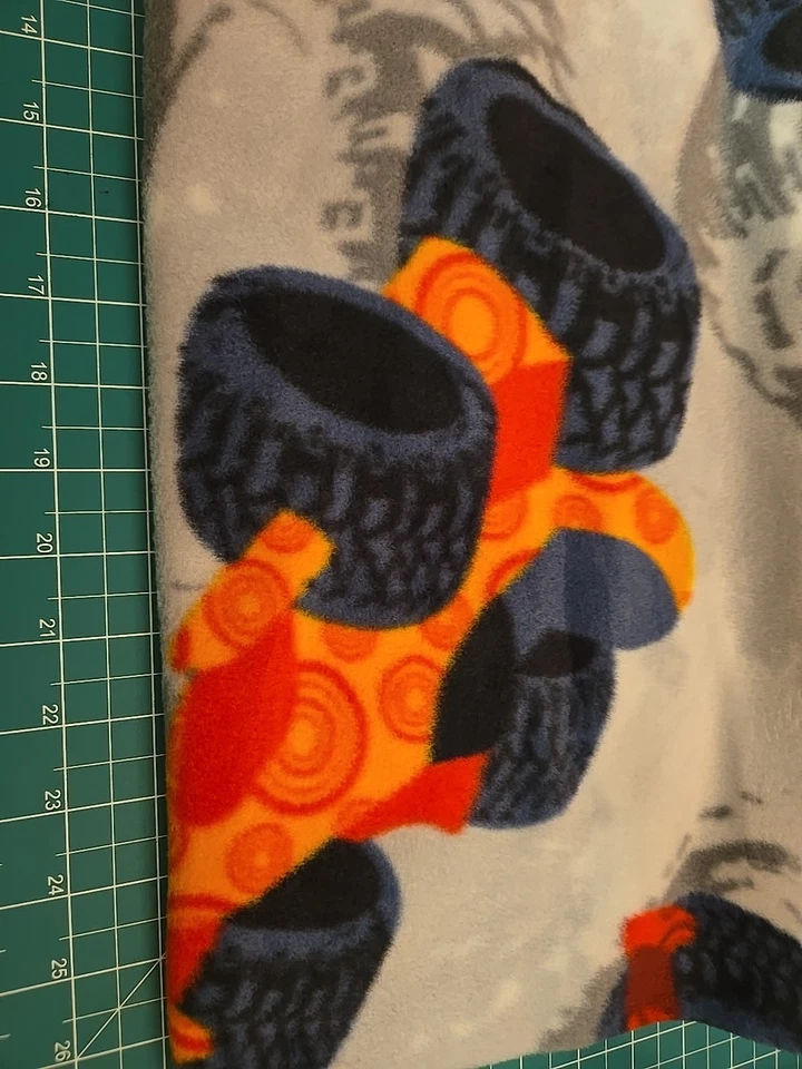 Monster Truck Race Car Fleece 1.5 Yard X 60" PRECUT  Fabric DIY Throw pillow New - Image 2 of 4