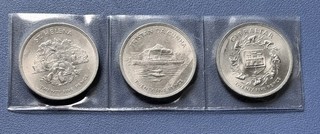 1977 Three QEII Silver Jubilee Crowns Gibraltar St Helena & Tristan Da Cunha