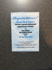 2025 Topps Chrome VINCE WILFORK 1/1 AUTO SUPERFRACTOR HOF Patriots CLA-VW 