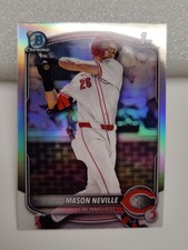 2025 BOWMAN DRAFT MASON NEVILLE BDC-109 CHROME REFRACTOR RC CINCINNATI REDS