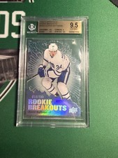 2016-17 Upper Deck Auston Matthews Rookie Breakouts RC #/100 Maple Leafs BGS 9.5