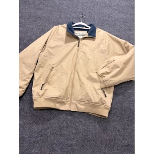 Orvis Mens Harrington Jacket Tan Khaki Fleece Lined Full Zip Size Medium - product listing photo
