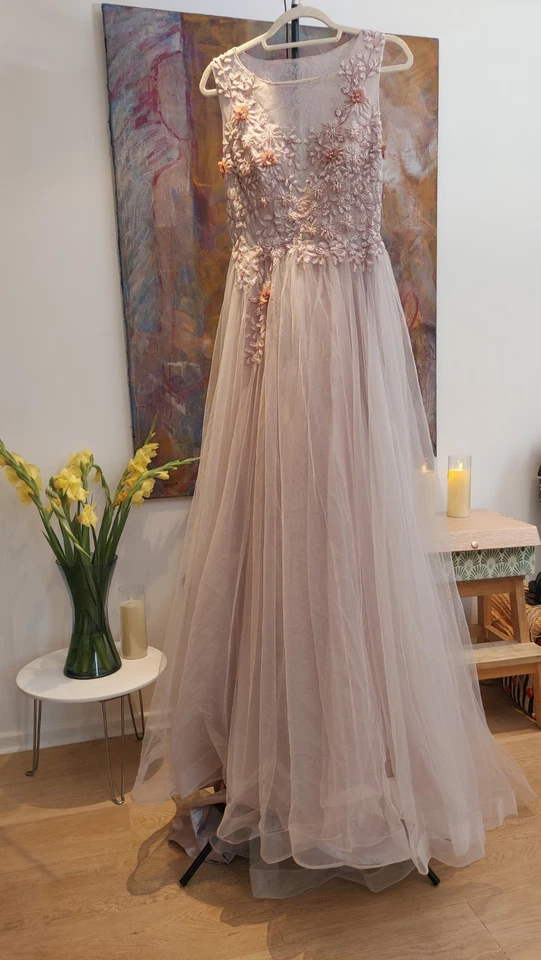 Jora Pink Women's Dress size S. Formal. Prom. Ball Gown. Evening. Hand-made.  - Image 3 of 4