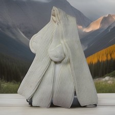 VTG Socks 2 Pack Acrylic 80s White 25" 90's NOS Sports USA Made Over The Calf