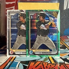 J.D. Gonzalez - 2024 Bowman Chrome 1st Prospect #BCP-111 - GREEN LUNAR + BASE