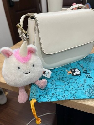 2026 Jellycat Unicorn Plush Bag Charm Keychain NWT w Dust Bag