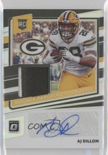 2020 Panini Donruss Optic Rookie /25 AJ Dillon #RPA-AD Patch Auto 0c2