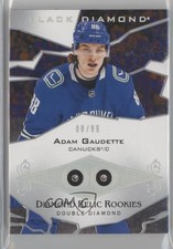 2018-19 Upper Deck Black Diamond Relic Rookie Gems Double 8/99 Adam Gaudette av1