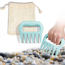 Sand Scoop with Shovel Sand Flea Rake with Beach Mesh Bag Plastic Sand Sifter...