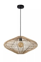 HäNgelampe Rattan Esstisch Rund Ø56 Cm E27 Frame Schirm Pendelleuchte Industrial