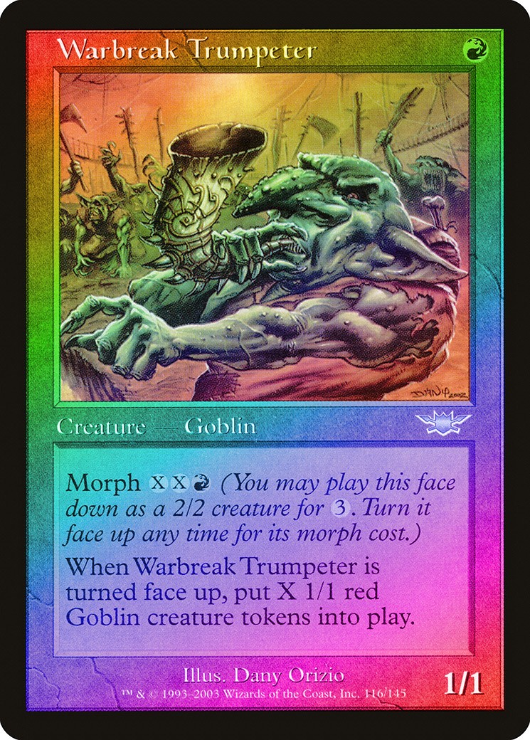 Warbreak Trumpeter FOIL Legions NM Red Uncommon MAGIC GATHERING CARD ABUGames