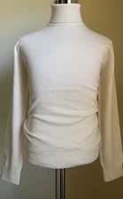 NWT ZEGNA Long Sleeve Cashmere Turtleneck Sweater White 52 Eu/L