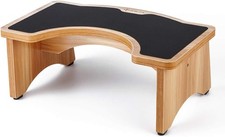 Enhanced Squatting Toilet Stool, Wooden Potty Stool for Bathroom, Sturdy 350 lbs