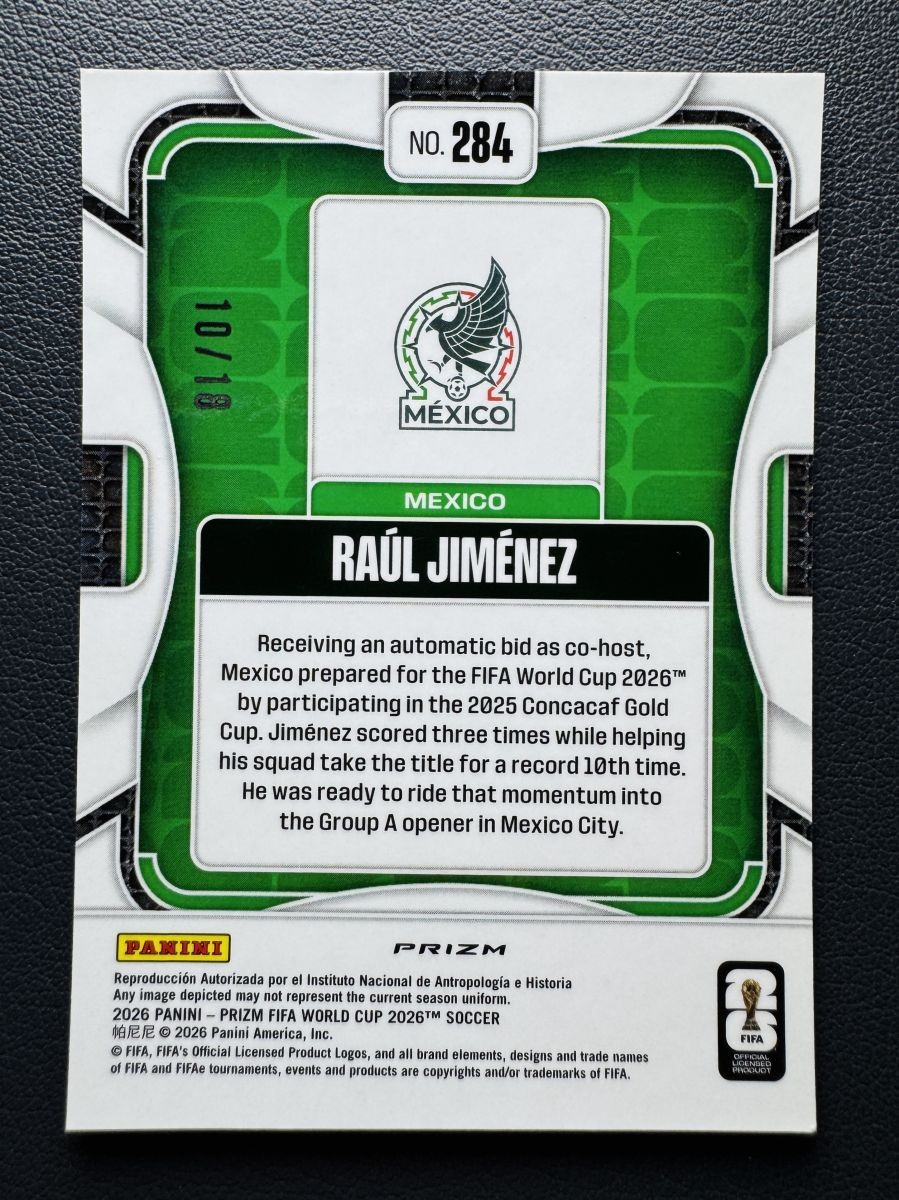 2026 Panini Prizm World Cup Raul Jimenez #284 Choice Lotus Flower /18 SSP Mexico view 2