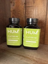 2 X Hum - Flatter Me Debloat Digestive 60ct Vegan Capsules - Sealed 10/2026 (A3)