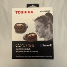 Toshiba Cord Free Wireless Earbuds Bluetooth New in Original Box (D-65)