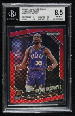 2024-25 Panini Prizm Black Red Power Prizm 25/75 Kevin Durant #162 3hd