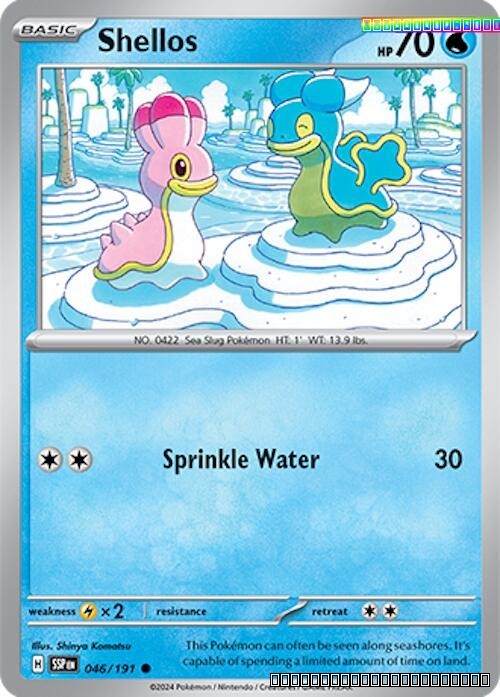 Reverse Holofoil - Shellos - 046/191 - SV08: Surging Sparks - NM
