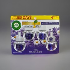 Air Wick Plug-In Scented Oil 4 Pack Refills. Lavender Chamomile Fragrance