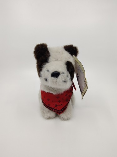 Wells Fargo Bank Jack Russell Terrier Plush Puppy Dog Red Bandana 7” w/ tags