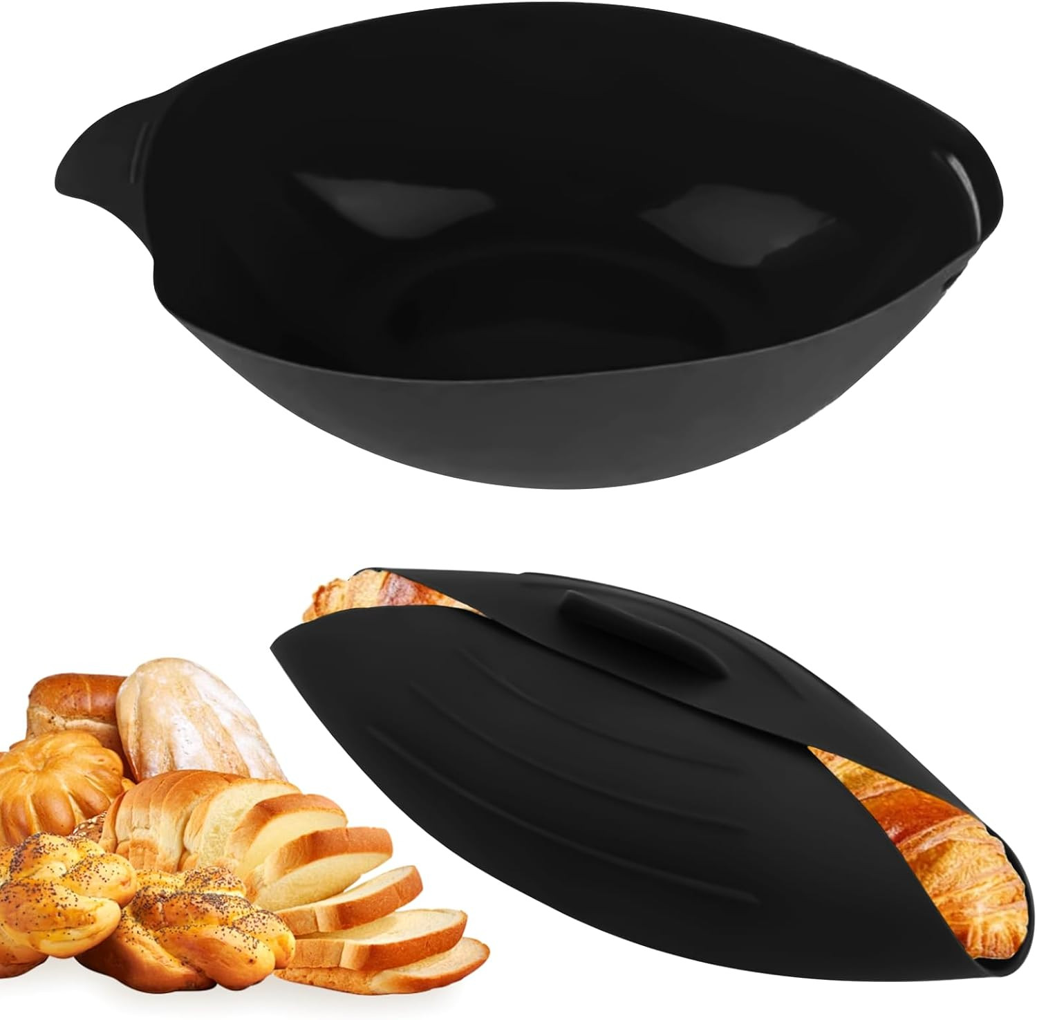 3 in 1 Brotbackform Oval, Brotbackform Silikon Brotformen, 24.5 × 9 cm Silikon B