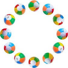 Mini Beach Balls Bulk 12-Pack 8" Kids Pool Toys Inflatable Pool Floats Water Toy