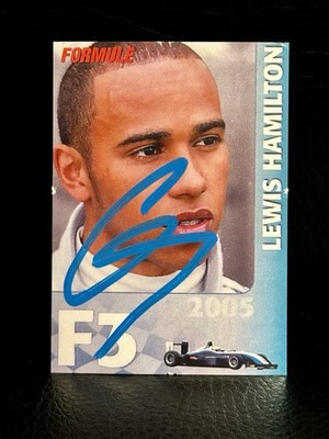 2005 FORMULA & MOTOGP MAGAZINE LEWIS HAMILTON on card AUTOGRAPH